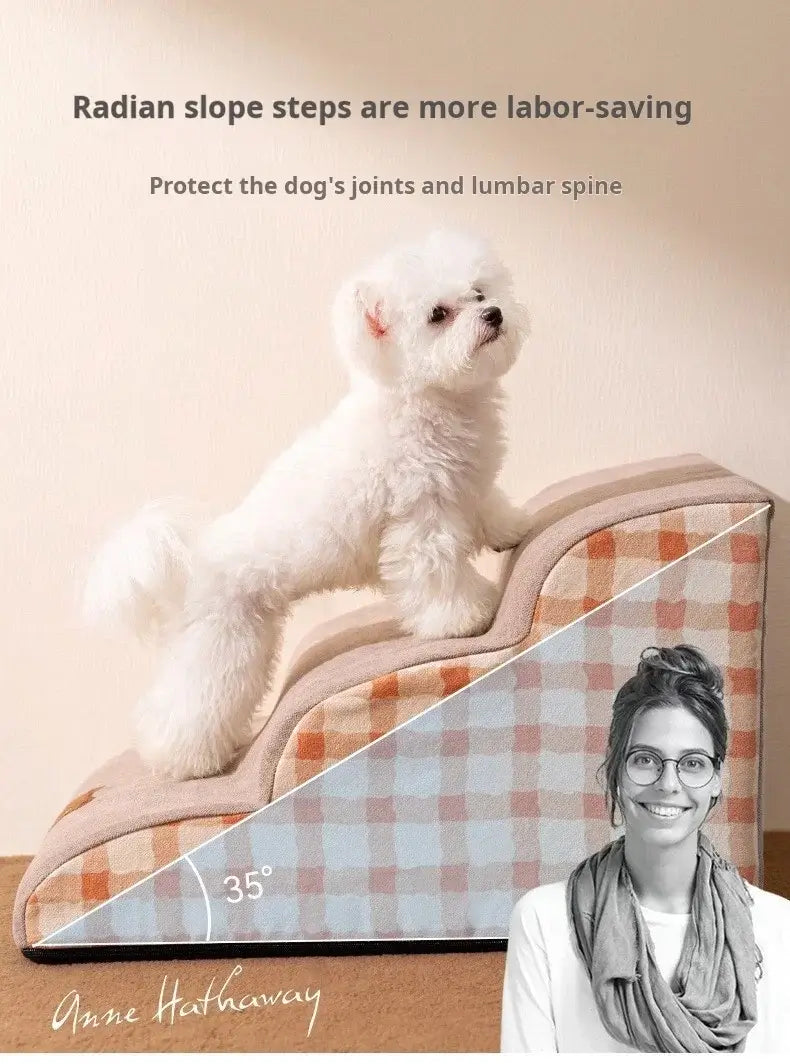 dog stairs for older dogs non-slip foam steps for senior pets, protecting joints and lumbar spine