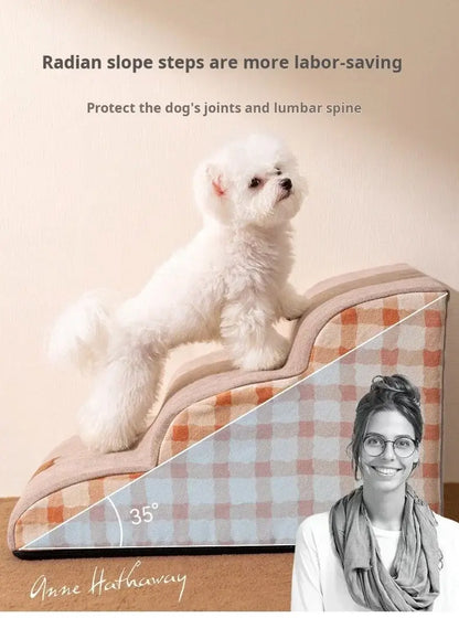 dog stairs for older dogs non-slip foam steps for senior pets, protecting joints and lumbar spine
