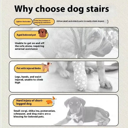 dog stairs for older dogs for seniors, injured pets, and small breeds to reach sofas and beds safely