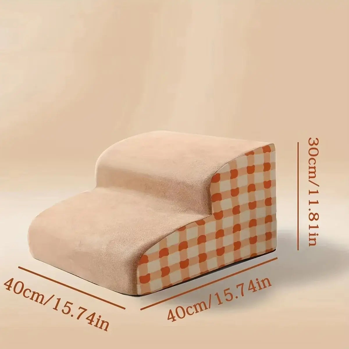 dog stairs for older dogs non-slip foam pet steps for sofa and bed, 2-step ramp, 40x40x30cm