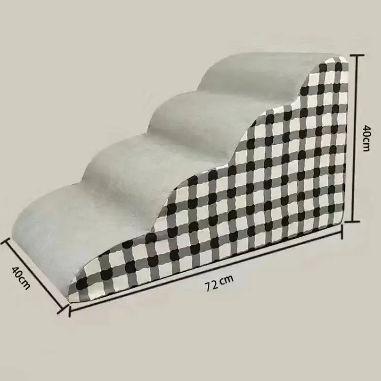 dog stairs for older dogs high density foam 4-step non-slip pet ramp for sofas and beds