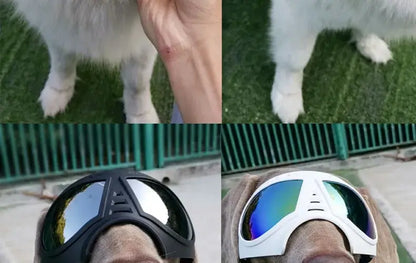 dog sunglasses with UV protection for small to large dogs, windproof pet eye wear for swimming and skating