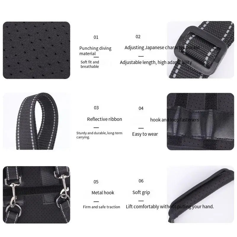 Dog Support Harness Elderly Dogs Adjustable Rehabilitation Mobility Aid Walk Comfortable Orthopedic Back Leg Lift Support Belt features.