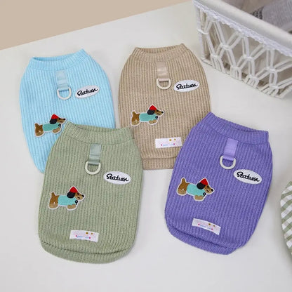 dog sweater for small dogs, colorful knit winter pet clothes for Chihuahua, Yorkie, and small puppies