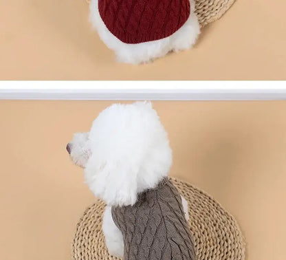 small dog winter sweater for Chihuahua and Yorkie, soft knitted turtleneck pet vest, warm winter dog clothes