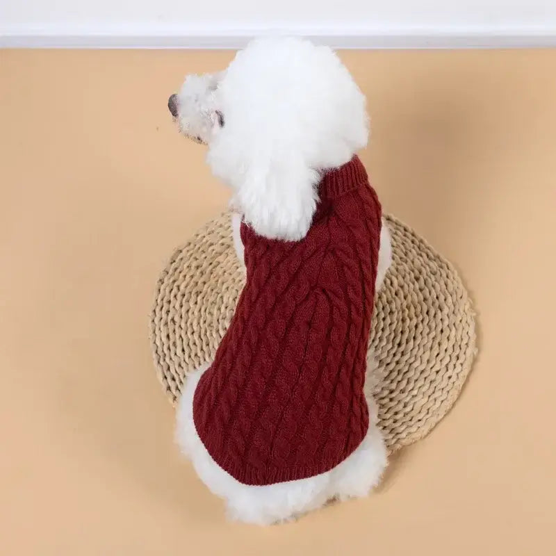 Dog Sweaters for Small Medium Dogs Cat Winter Warm Knitted Dog Sweater Pet Turtleneck Chihuahua Vest Soft Yorkie Coat Teddy Vest