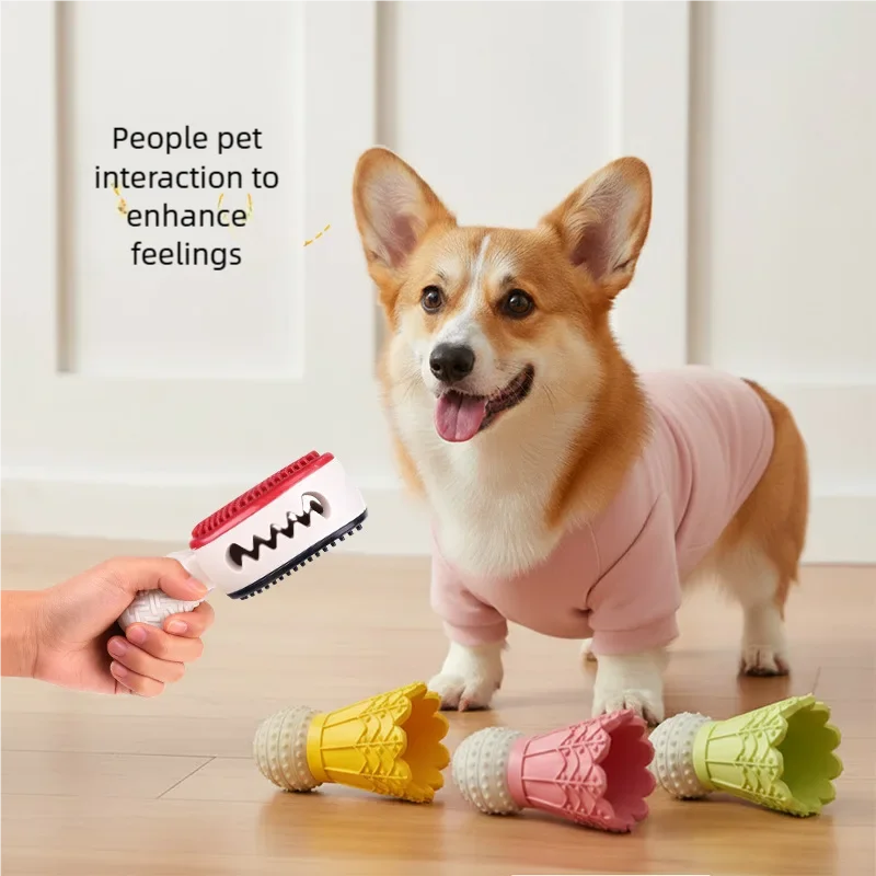 Dog toys, leakage food, grinding teeth stick, bite resistant toy, badminton, self fun, relieve boredom, puzzle, pet supplies.