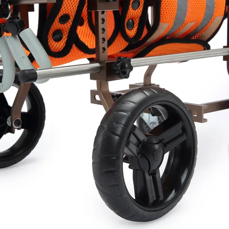Dog Training Aids Four Wheeled Dog Legs Disability Stroller Pet Everything Harnesses Puppy Supplies Training Behavior Accessory wheel close-up.