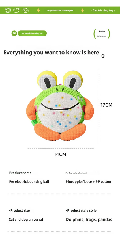 Dog toys, electric bouncing ball, pet self congratulation, relief, magic instrument, sound making, puppies, molars, bite resista