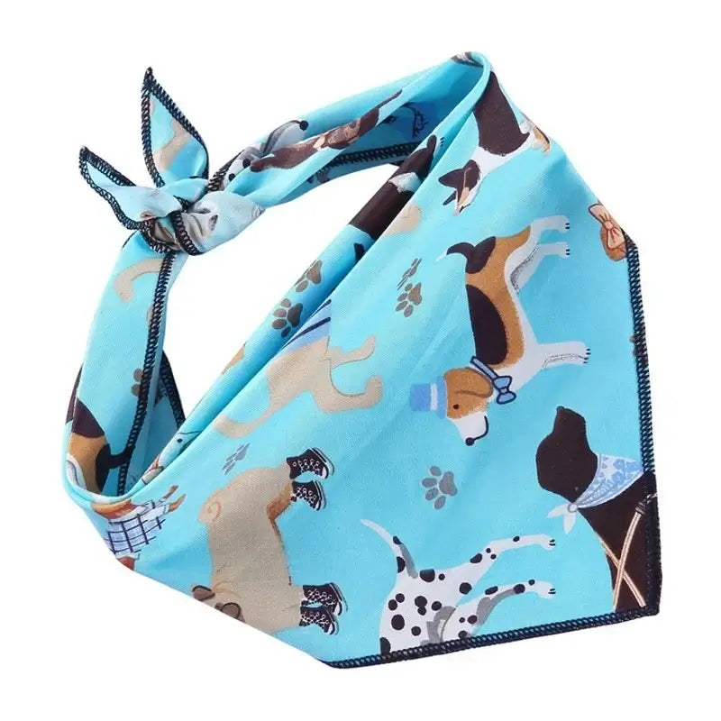 Fashion Dog Triangle Bandanas Animal Pattern Pet Triangle Scarf Adjustable Soft Bibs For Small Medium Large Dog Pet Accessories