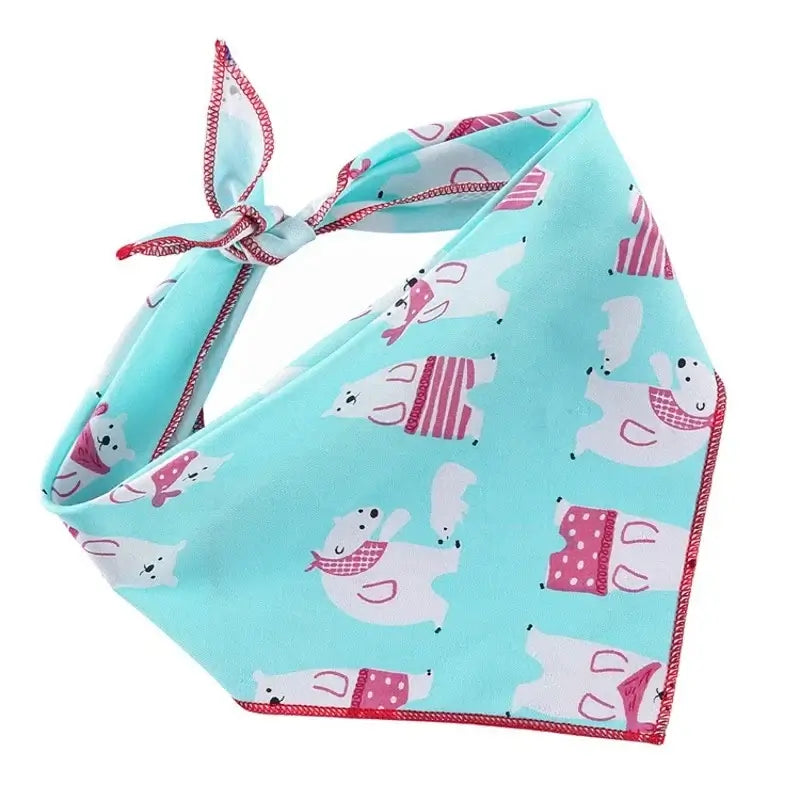 Fashion Dog Triangle Bandanas Animal Pattern Pet Triangle Scarf Adjustable Soft Bibs For Small Medium Large Dog Pet Accessories