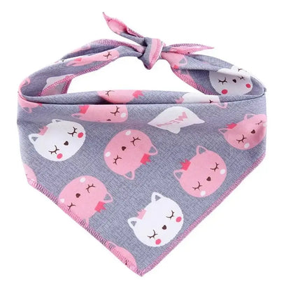 Fashion Dog Triangle Bandanas Animal Pattern Pet Triangle Scarf Adjustable Soft Bibs For Small Medium Large Dog Pet Accessories