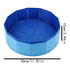 Foldable dog bathing pool featuring a blue, octagonal design for pet bathing and play, 30cm x 10cm size.