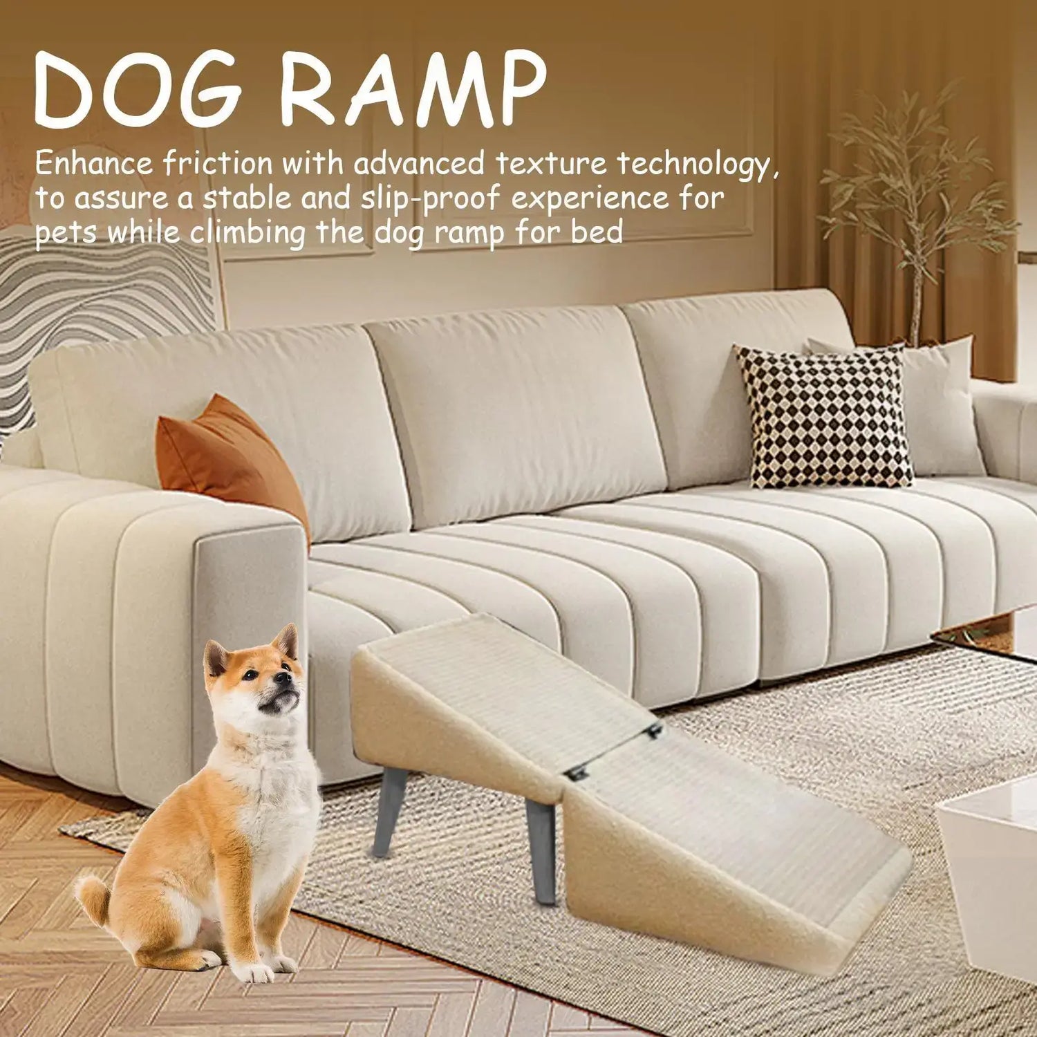 Multifunctional Non-Slip Ramp Cat Dog Vehicle Ramp Bed Foldable Dog Vehicle Stairs Footrest Stool For Small Breed Animal To Use