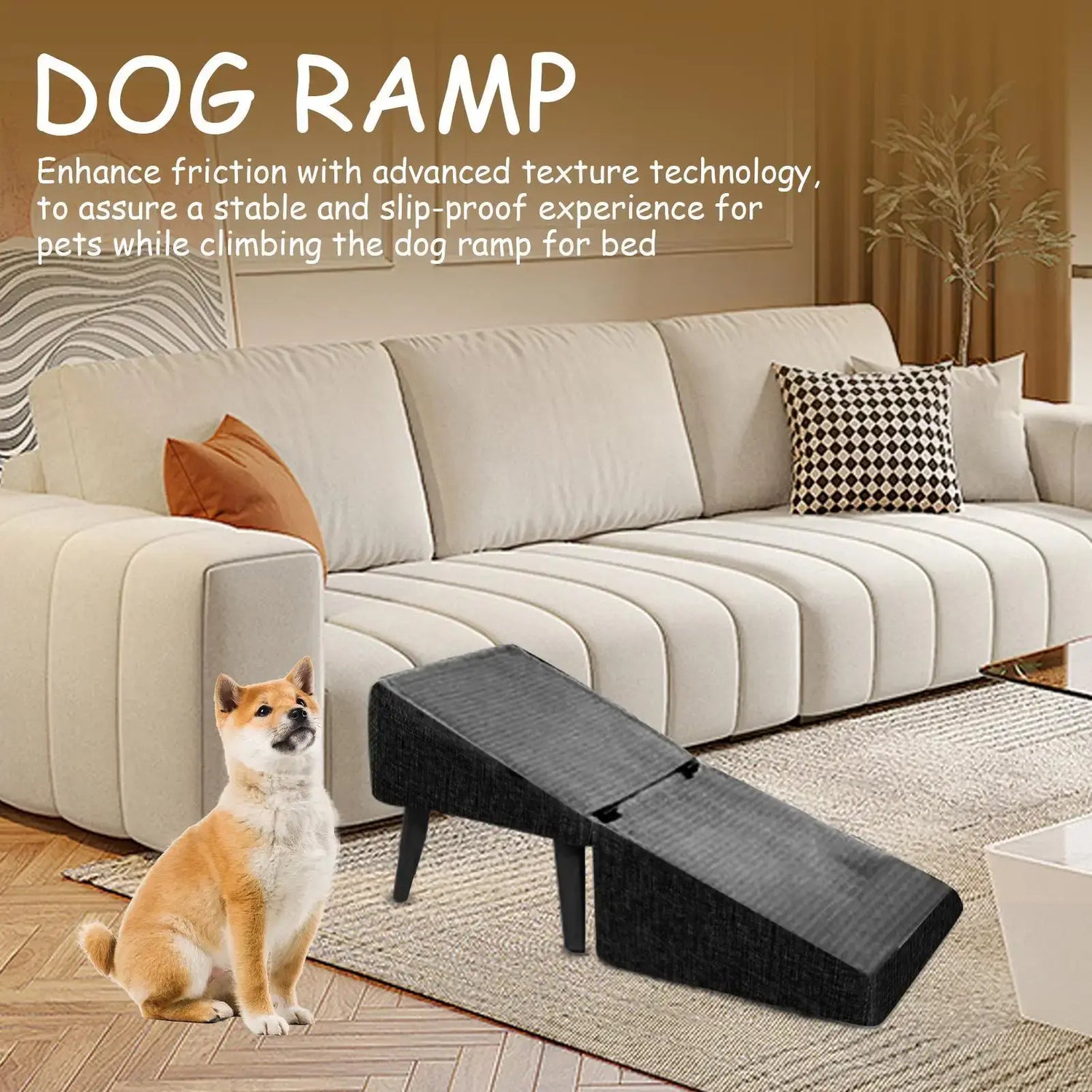 Multifunctional Non-Slip Ramp Cat Dog Vehicle Ramp Bed Foldable Dog Vehicle Stairs Footrest Stool For Small Breed Animal To Use