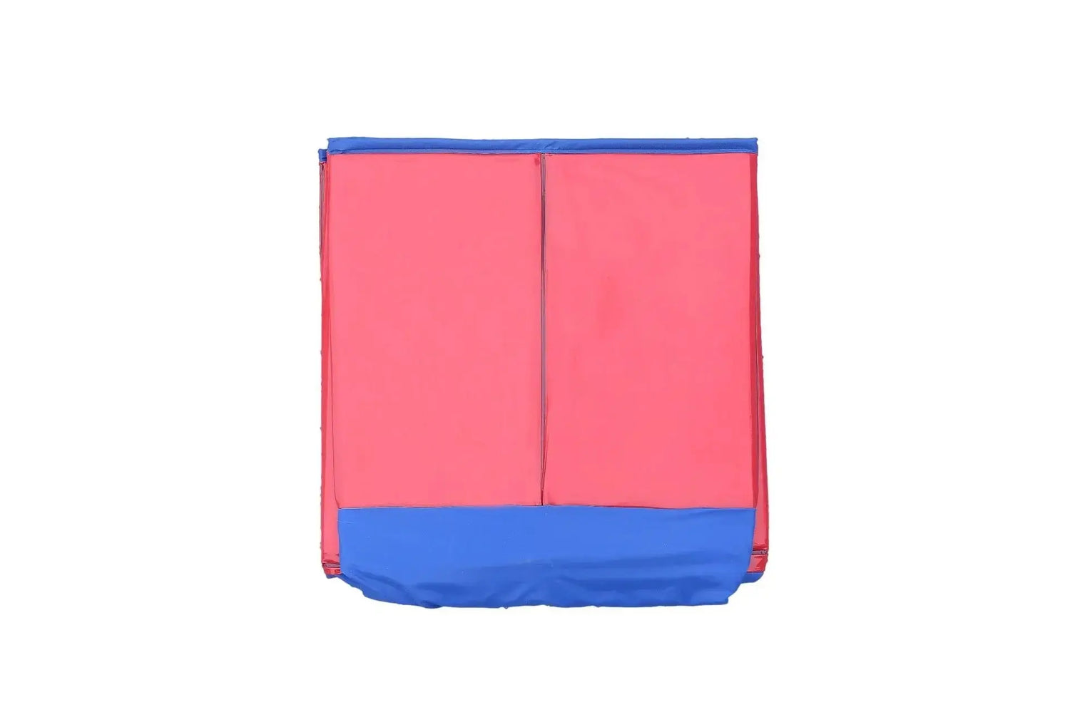 Foldable Pet Pool Portable Dog Bathing Tub in red and blue color, perfect for outdoor use with drainage.