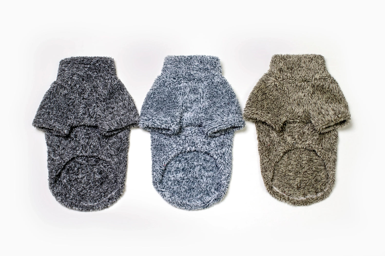 French Bulldog fleece sweater warm winter dog coat for small medium dogs, soft polyester hoodie in gray and beige