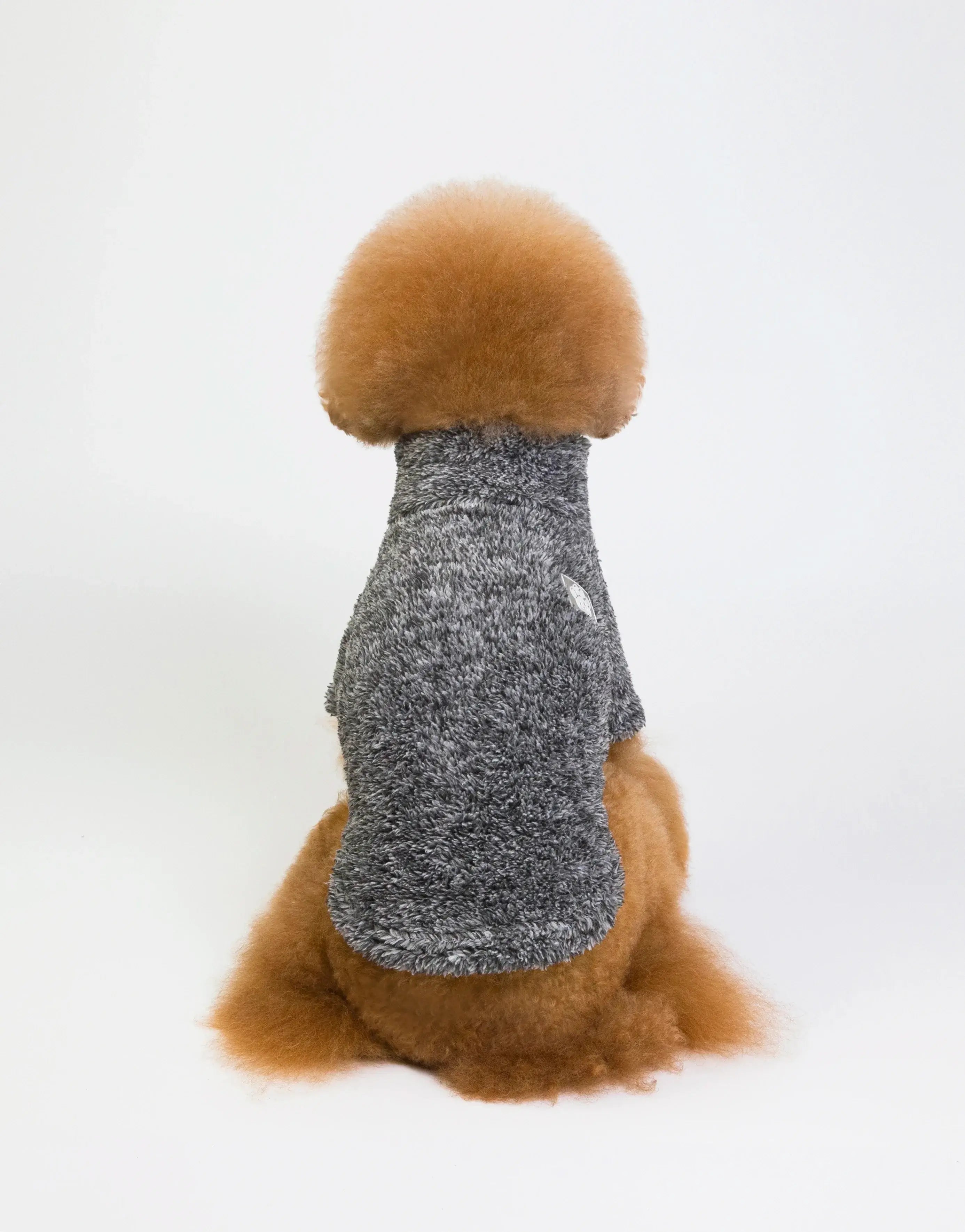 French Bulldog fleece sweater gray winter warm coat jacket for small dogs, cozy pet hoodie