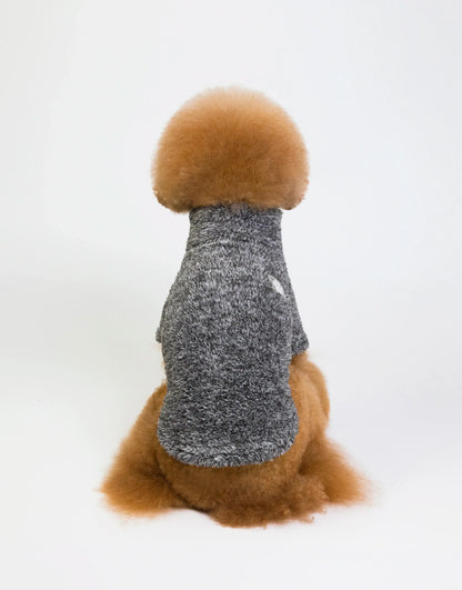 French Bulldog fleece sweater gray winter warm coat jacket for small dogs, cozy pet hoodie