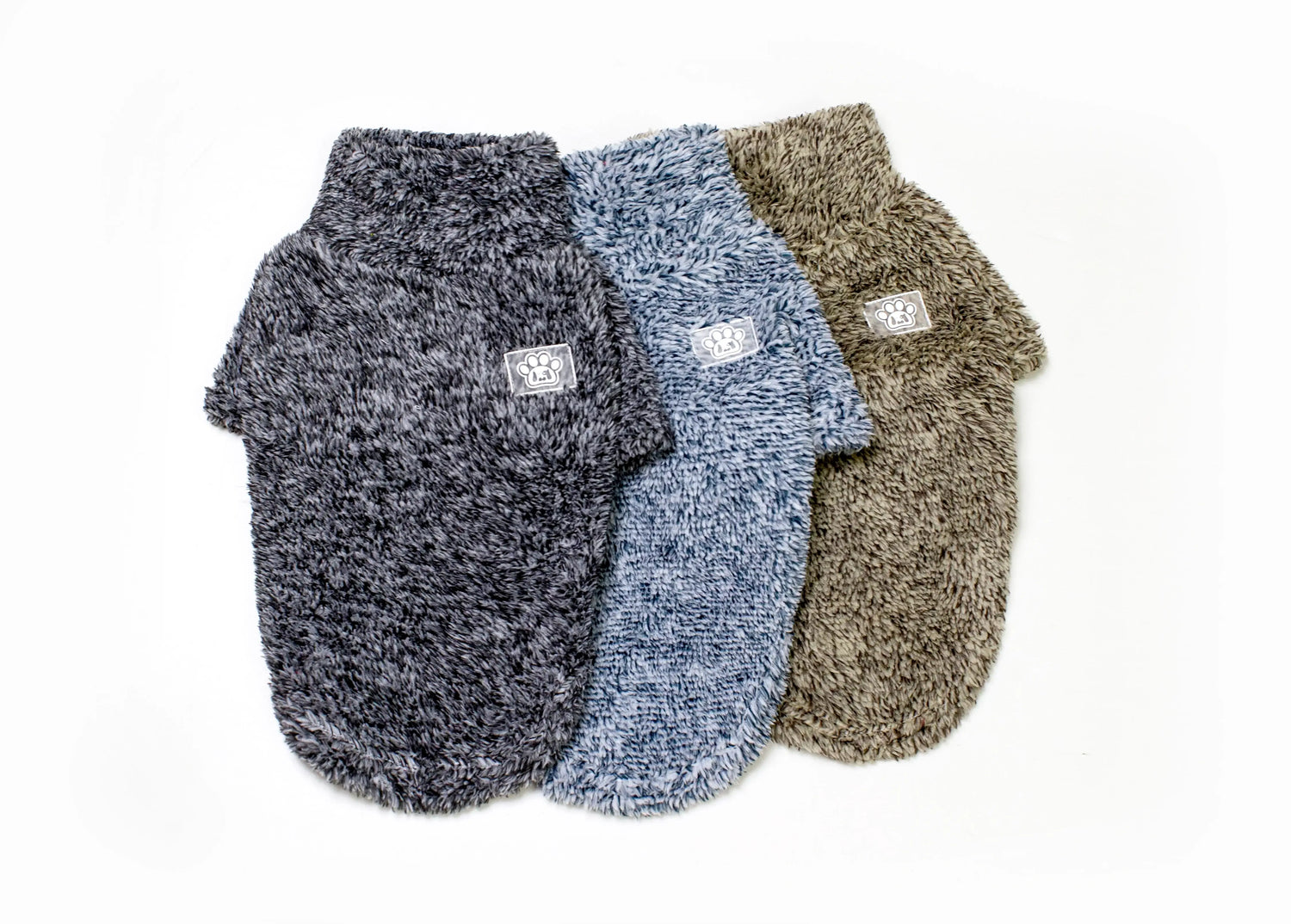 French Bulldog fleece sweater warm winter dog coat for small to medium dogs, cozy fleece hoodie in gray, blue, and khaki