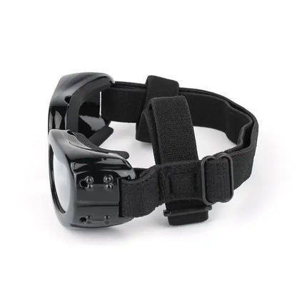 adjustable dog goggles with UV protection heart-shaped black pet sunglasses for small and medium dogs