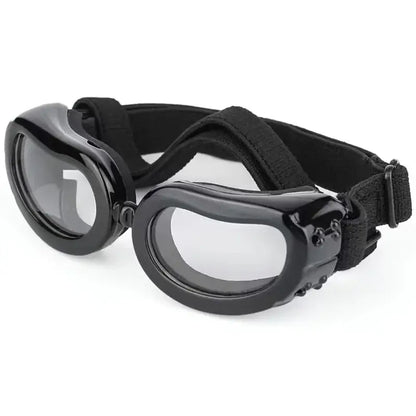 adjustable dog goggles with UV protection heart-shaped black pet sunglasses for small and medium dogs