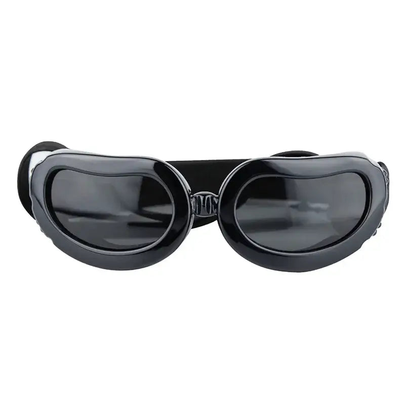 adjustable dog goggles with UV protection heart-shaped black sunglasses for small medium dogs, windproof motorcycle glasses