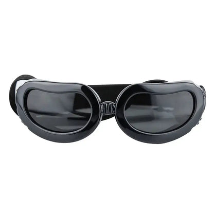 adjustable dog goggles with UV protection heart-shaped black sunglasses for small medium dogs, windproof motorcycle glasses