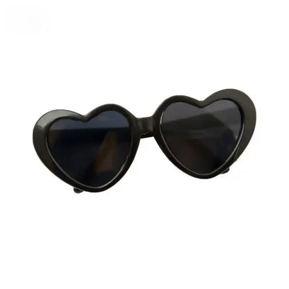 heart shaped dog glasses black plastic heart-shaped sunglasses for dogs, pet photo props and summer party eyewear