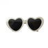 heart shaped dog glasses white plastic heart sunglasses for dogs, cute pet eyewear for summer parties and photos