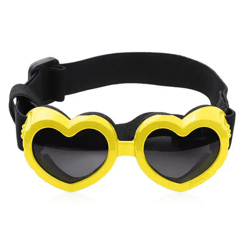 1 Pc Heart-shaped Small Dog Sunglasses Waterproof UV Protection Cat Sun Glasses with Adjustable Strap Goggles Pet Products