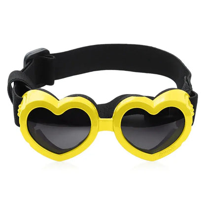 1 Pc Heart-shaped Small Dog Sunglasses Waterproof UV Protection Cat Sun Glasses with Adjustable Strap Goggles Pet Products