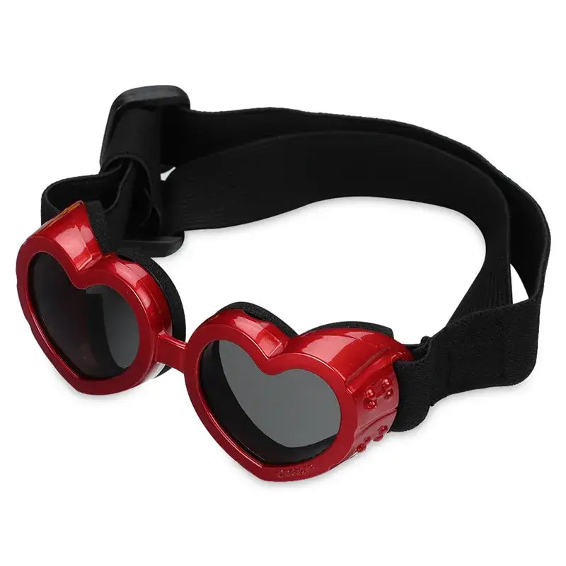 1 Pc Heart-shaped Small Dog Sunglasses Waterproof UV Protection Cat Sun Glasses with Adjustable Strap Goggles Pet Products