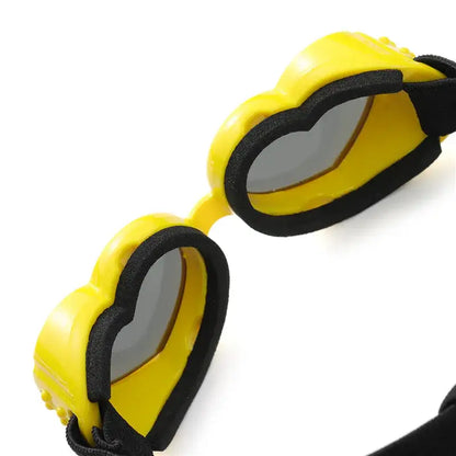 1 Pc Heart-shaped Small Dog Sunglasses Waterproof UV Protection Cat Sun Glasses with Adjustable Strap Goggles Pet Products