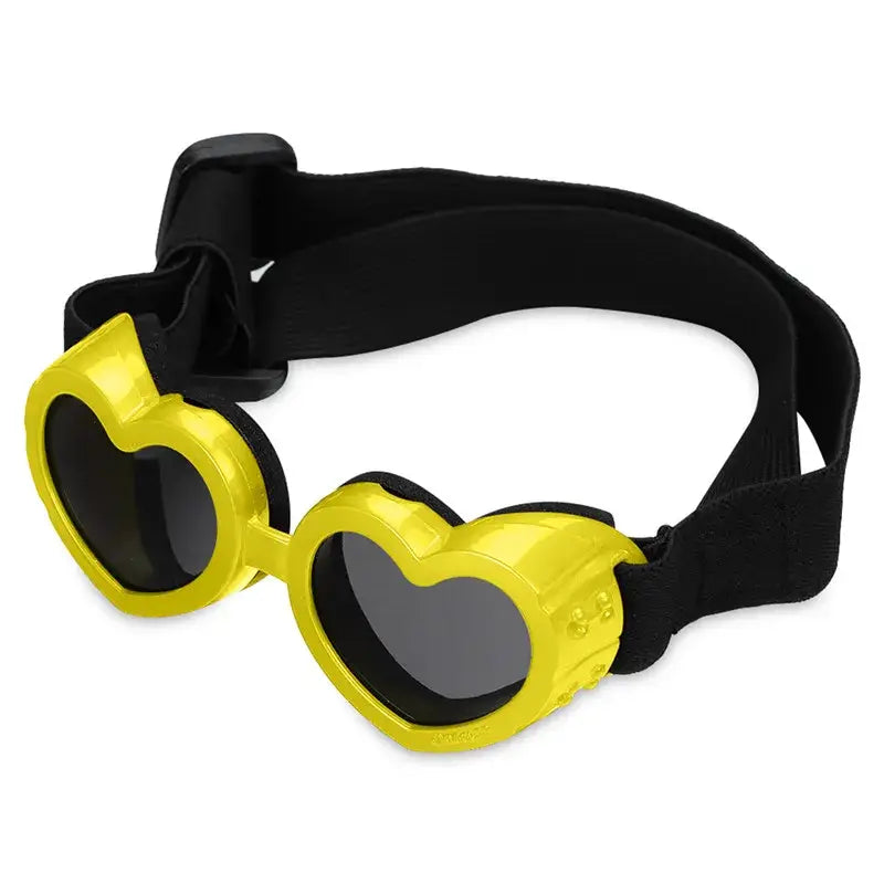 1 Pc Heart-shaped Small Dog Sunglasses Waterproof UV Protection Cat Sun Glasses with Adjustable Strap Goggles Pet Products