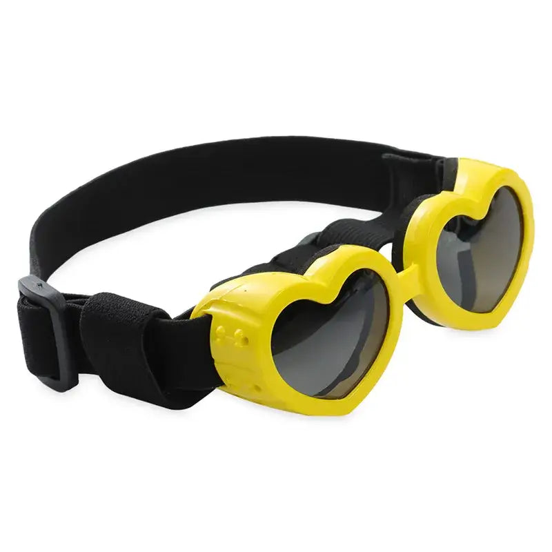 1 Pc Heart-shaped Small Dog Sunglasses Waterproof UV Protection Cat Sun Glasses with Adjustable Strap Goggles Pet Products