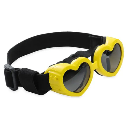 1 Pc Heart-shaped Small Dog Sunglasses Waterproof UV Protection Cat Sun Glasses with Adjustable Strap Goggles Pet Products