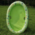 Inflatable dog swimming pool float with a vibrant green interior and playful pet-themed design, ideal for summer fun.