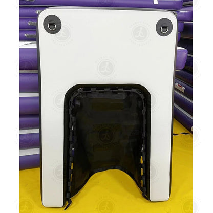 Inflatable Floating Dock Summer Dog Water Pools Platform Docks Swimming Equipment with white and black design.