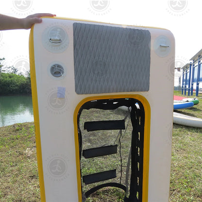 Inflatable Floating Dock Summer Dog Water Pools Platform Docks Swimming Equipment view showing features and construction details.