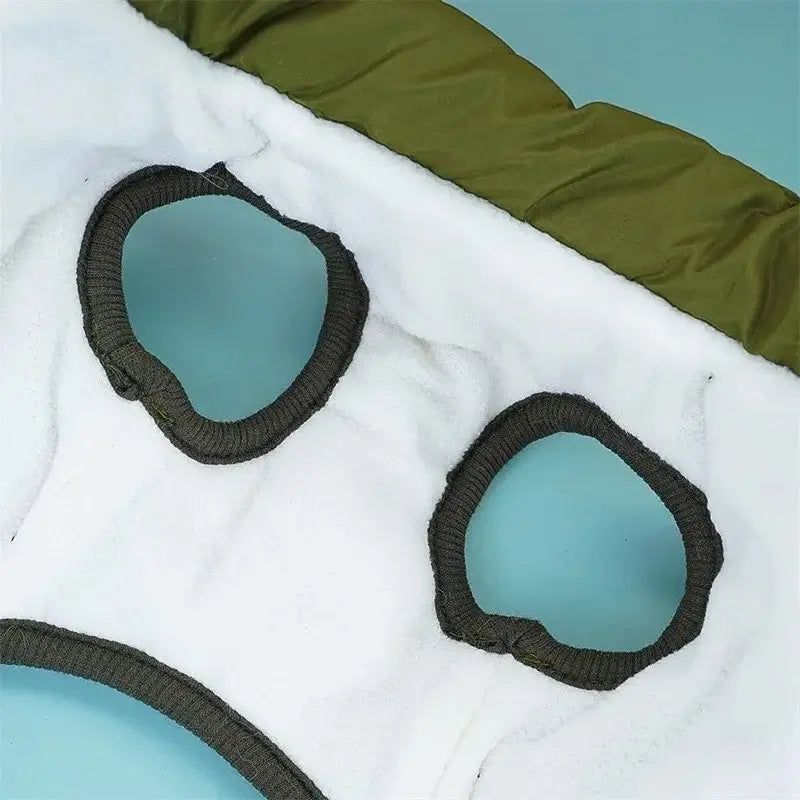 waterproof dog winter jacket with harness white insulated pet coat with cutout harness openings