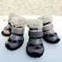 winter leopard boots for small dogs, stylish pet shoes for cold weather, perfect for chihuahuas and small breeds.