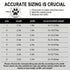 size chart for light up dog shoes for summer showing length and width measurements for accurate fitting