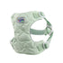 Green waterproof puppy harness for small and medium dogs, lightweight quilted heart pattern, adjustable breathable vest