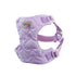 Purple waterproof puppy harness with heart quilted design, lightweight adjustable chest strap for small, medium, and large dogs