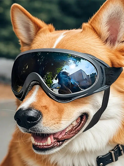 dog sunglasses for medium large breeds adjustable UV protection goggles for outdoor riding and driving