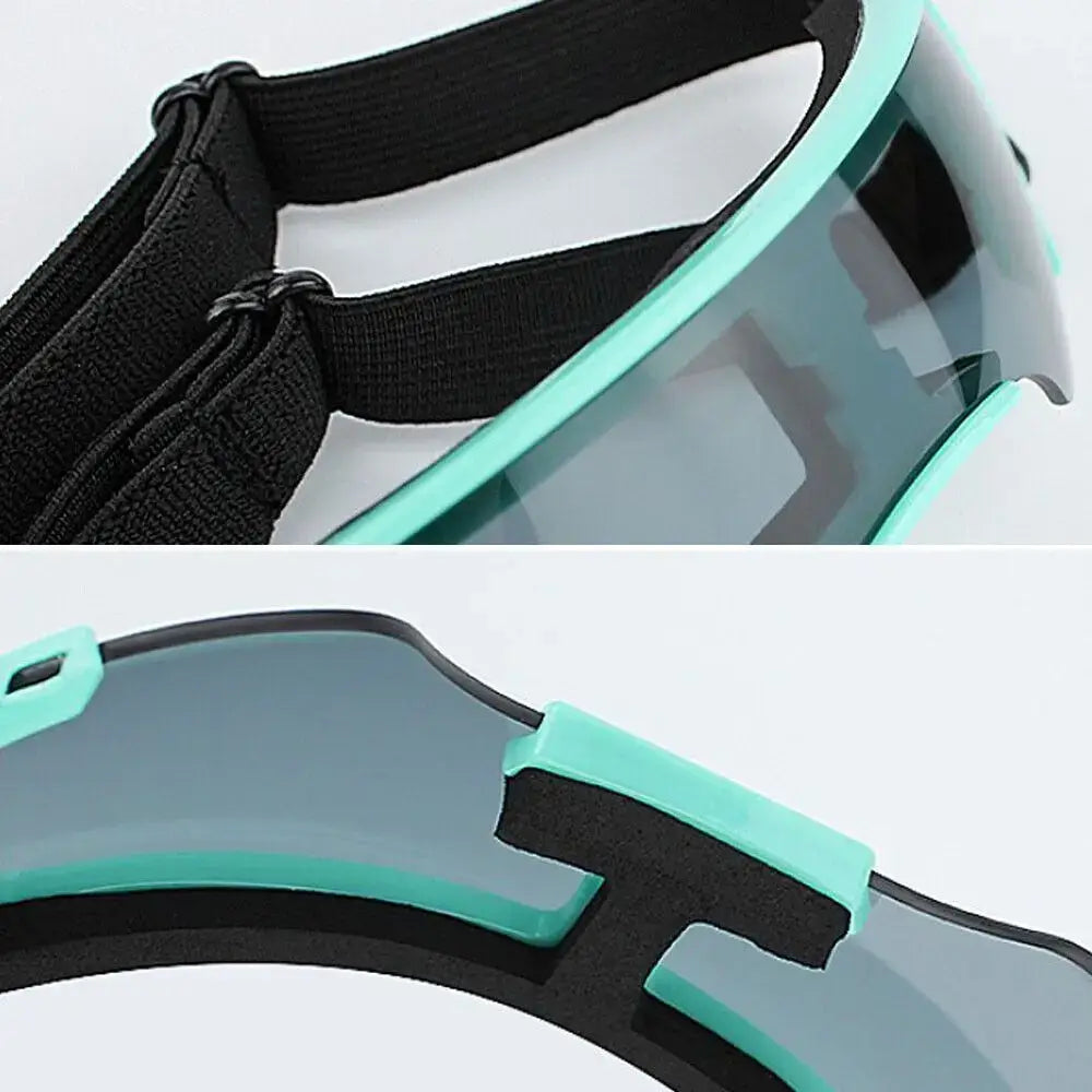 dog UV protection sunglasses for pets with windproof wraparound lenses and adjustable black strap