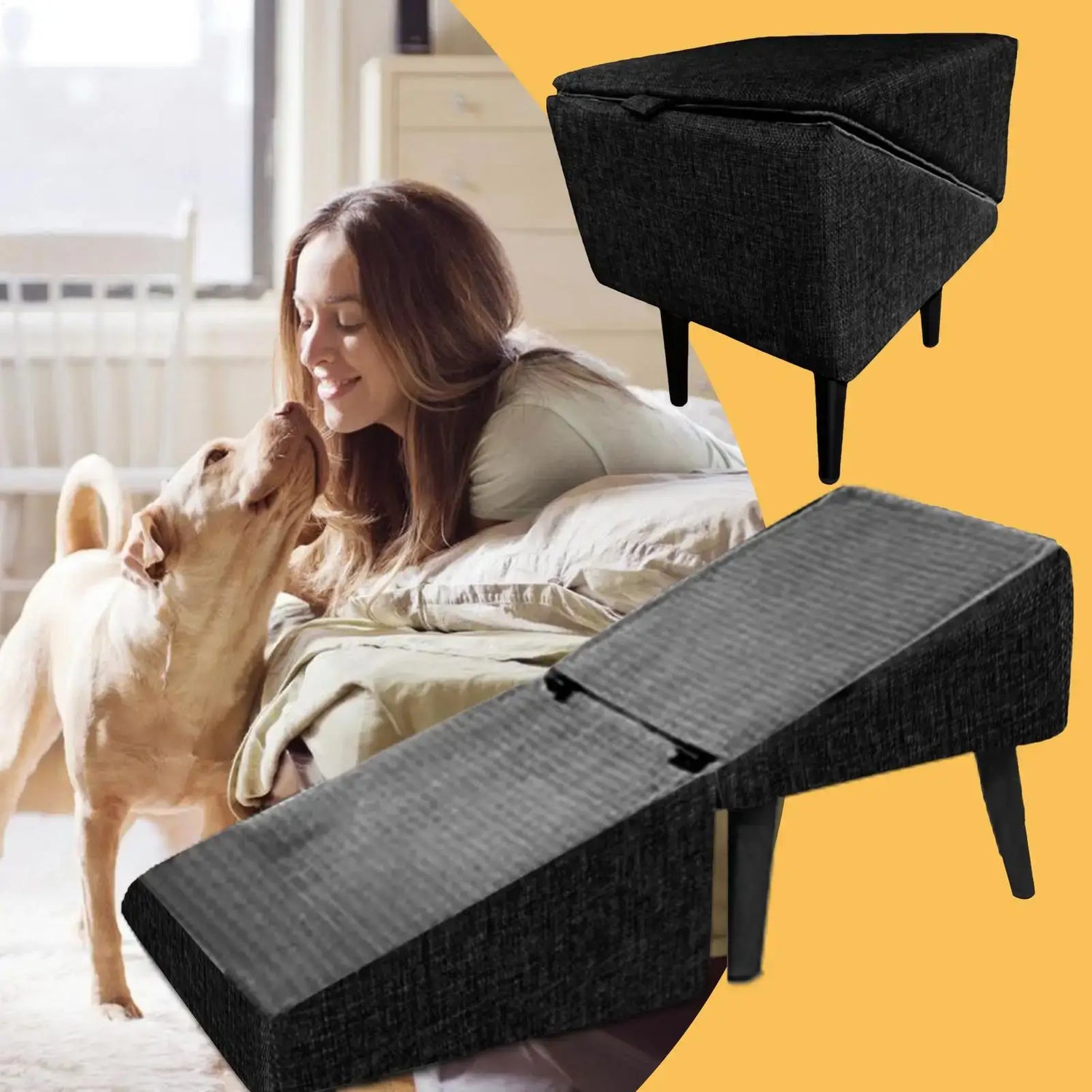 Multifunctional Non-Slip Ramp Cat Dog Vehicle Ramp Bed Foldable Dog Vehicle Stairs Footrest Stool For Small Breed Animal To Use