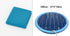 Non-slip splash pad for kids and dogs showing blue pad and round inflatable fountain size 100cm, perfect for summer fun.