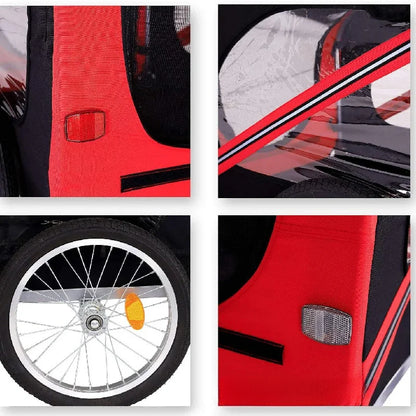 Outdoor Dog Carriers Small Trailer Portable Folding Storage Small Medium Dogs Travel Bicycle Trailer Dog Supplies Pet Products features close-up